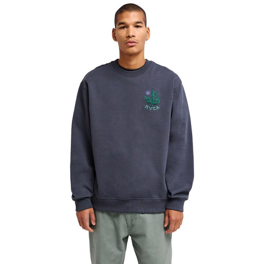 RVCA Sanctum Crewneck Sweatshirt Garage Blue