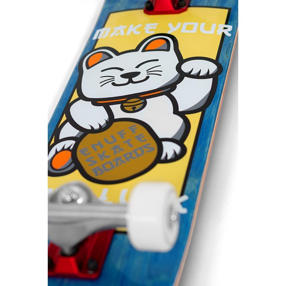 Enuff Lucky Cat Complete Skateboard 92A Medium Wheels Mini Blue 7.25"