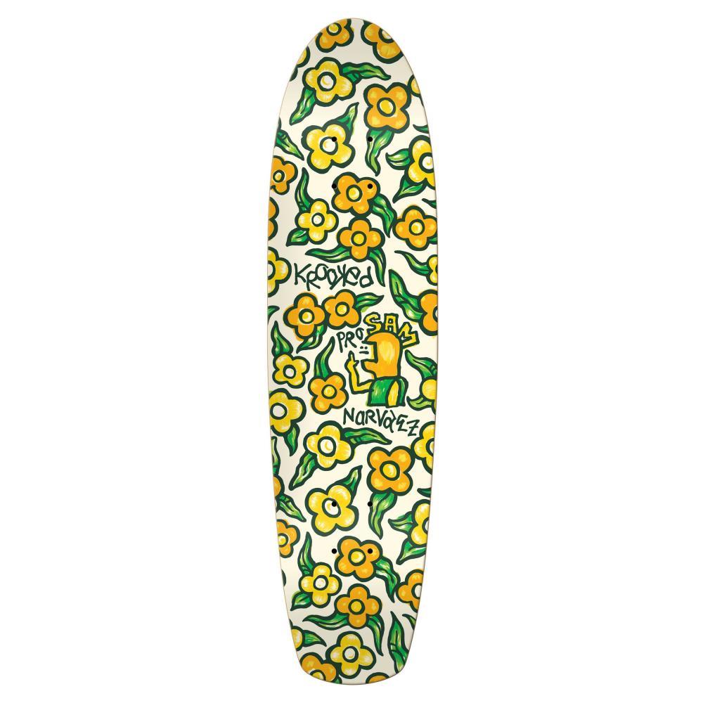 Krooked Sam Flowers Zinger White Skateboard Deck 7.75"