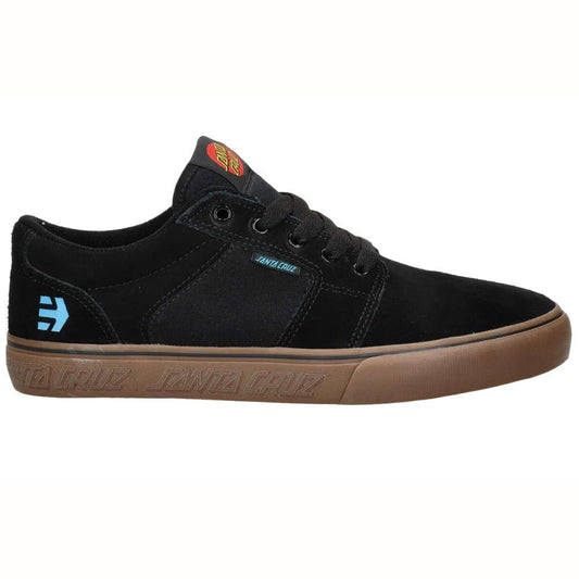 Etnies X Santa Cruz Classic Dot Barge LS Black Gum Skate Shoes