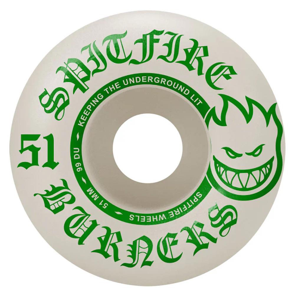 Spitfire Burner Bighead Skateboard Wheels Green 51mm 99a