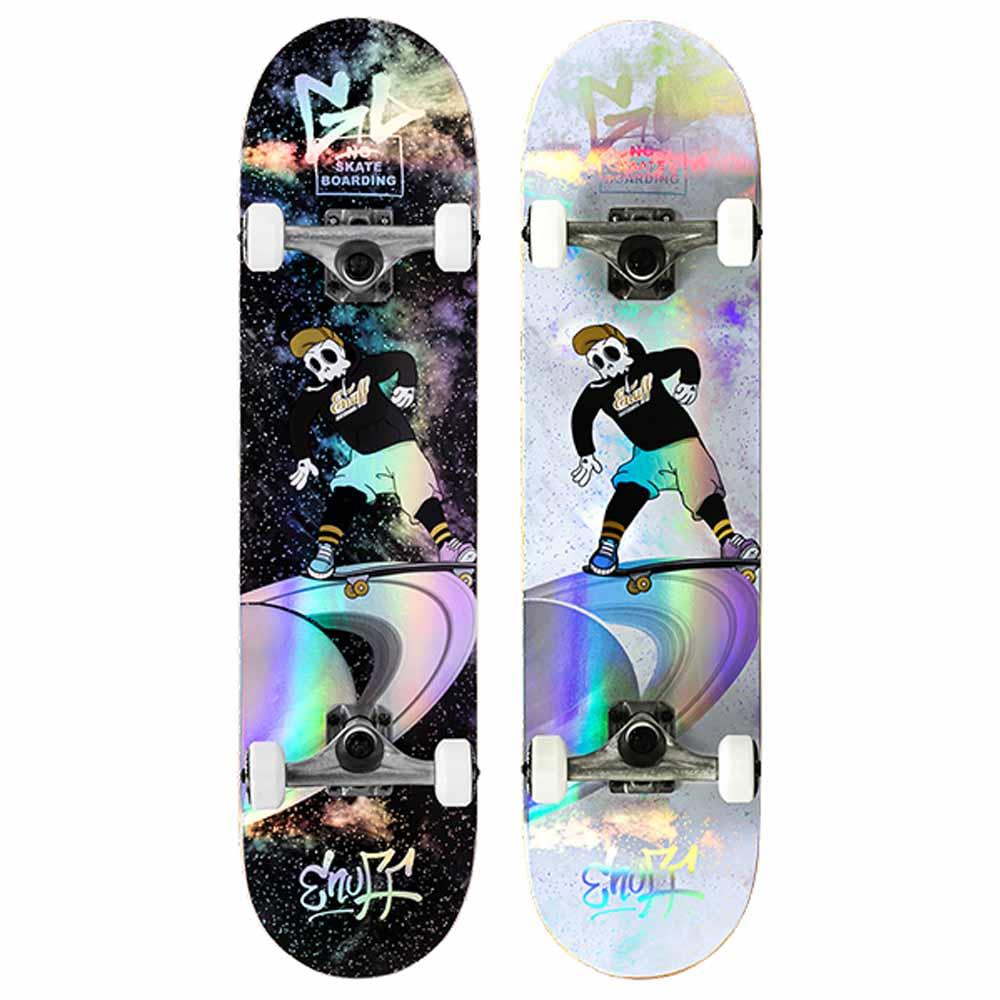 Enuff Skully Hologram Factory Complete Skateboard Black 7.25"