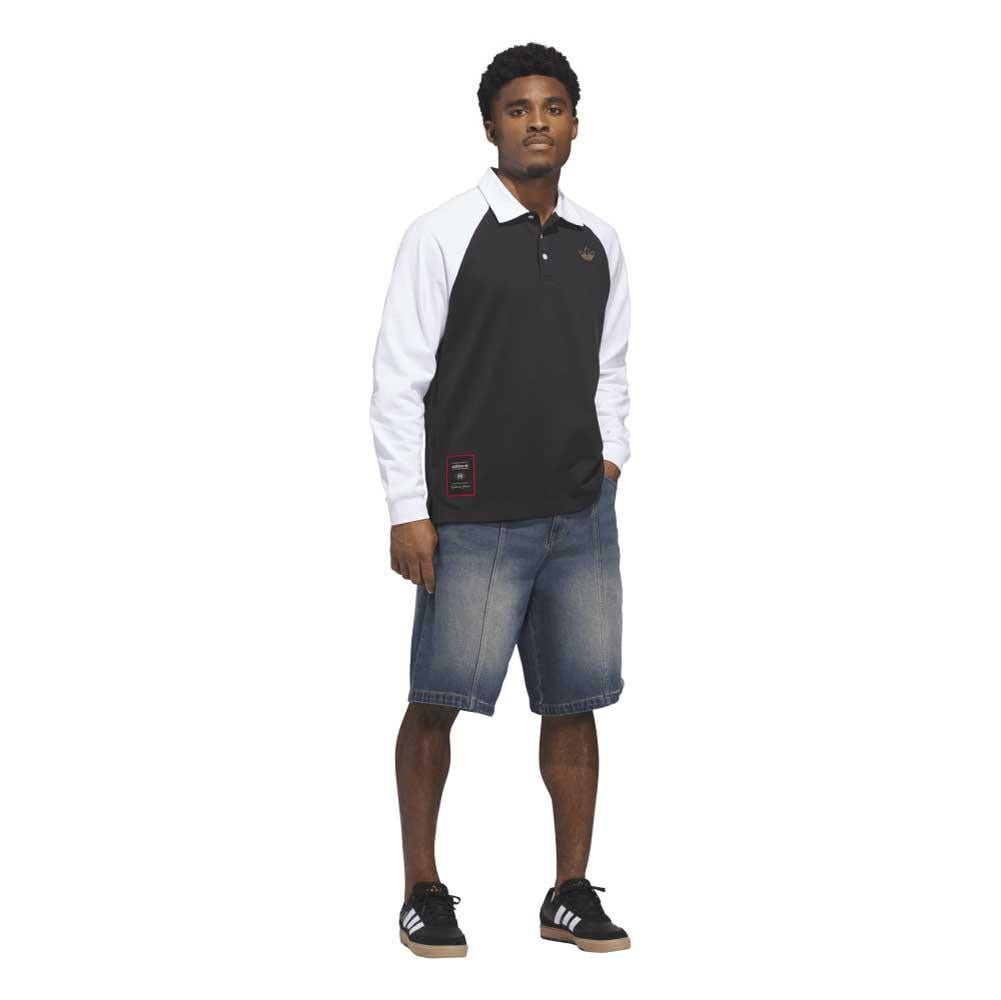 Adidas Skateboarding Tyshawn Rugby Shirt Black White