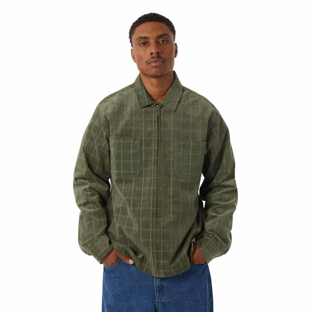 Huf Trenton Zip Shacket Olive