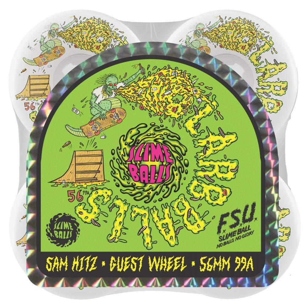 Slime Balls Wheels Sam Hitz Full Combo 99a White 56mm