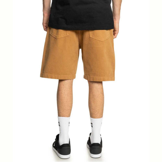 DC Shoe Co Worker Baggy Denim Shorts Chipmunk Overdye Orange