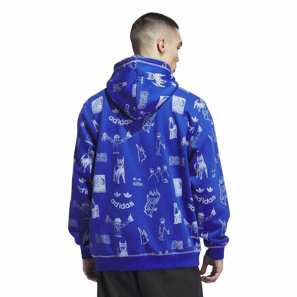 Adidas Skateboarding Jason Dill Hooded Sweatshirt Royal Blue