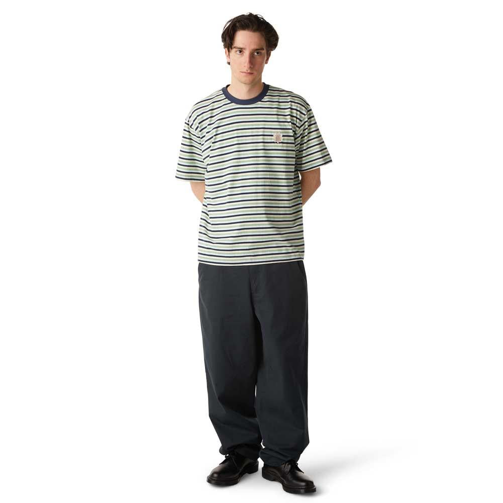 Huf Apollo Striped Short Sleeve Knit Boxy T-Shirt Blue