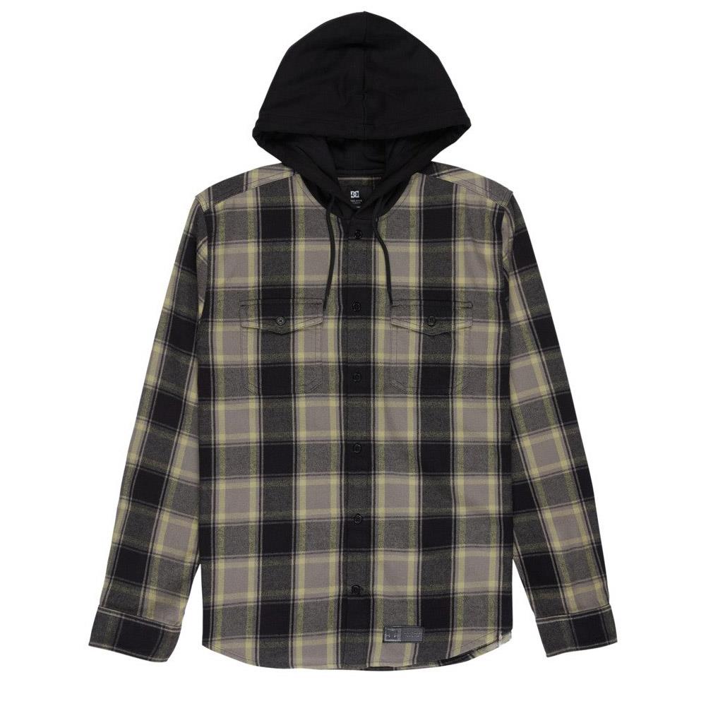 DC Shoe Co Ruckus Black Hooded Long Sleeve Shirt