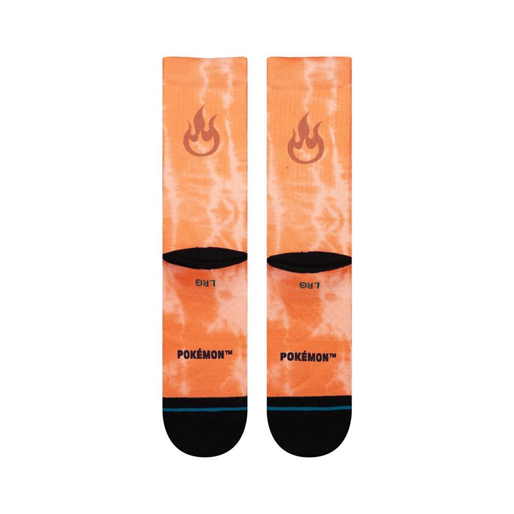 Stance Socks X Pokémon Charizard AOP Crew Orange UK 7-11