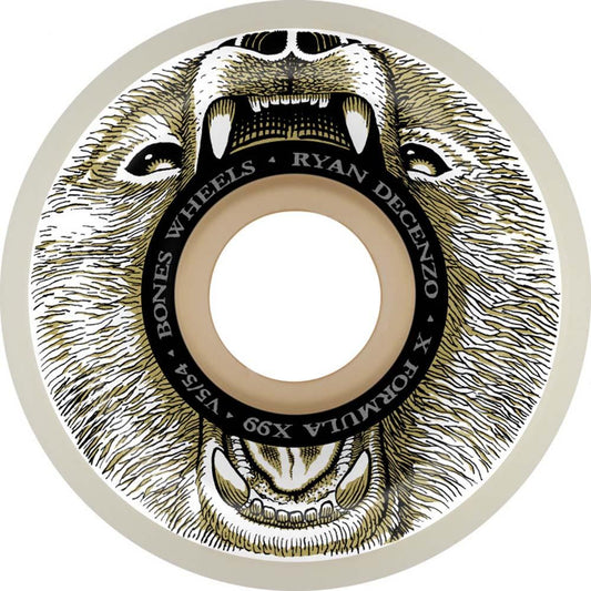 BONES X-Formula Decenzo Bear Grills V5 Sidecut Skateboard Wheels 54mm 99A