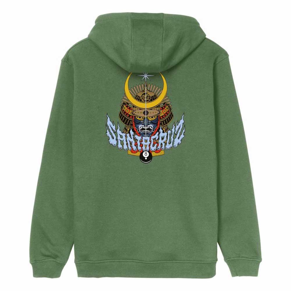 Santa Cruz Winkowski 8 Ball Samurai Hooded Sweatshirt Dill Green