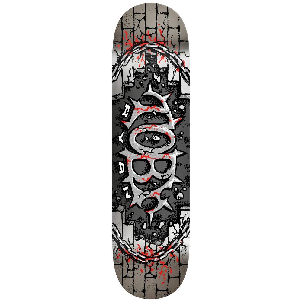 Real New Pro Pro Toby Ryan Oval Skateboard Deck Silver 8.38"
