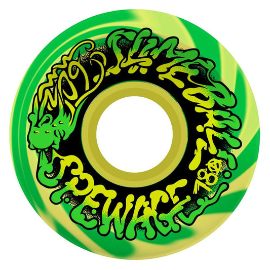 Slime Balls Skateboard Wheels Spewage OG Slime 78a Green Yellow Swirl 60mm