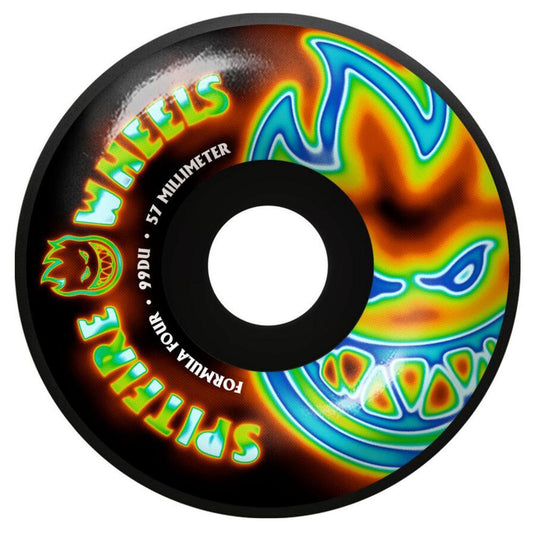 Spitfire Formula Four Skateboard Wheels Radioactive Bighead 99a Black 57mm