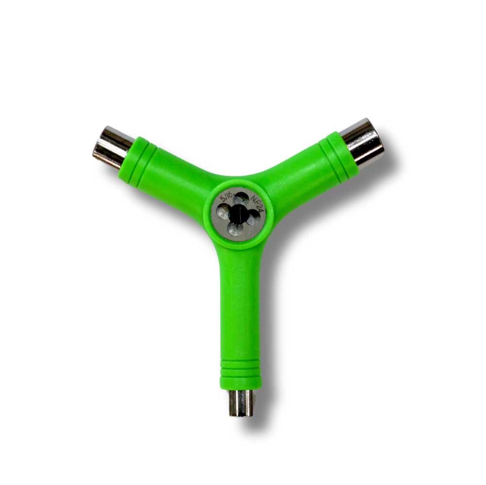G-Tool Y Skateboard Tool with Axle Rethreader Green