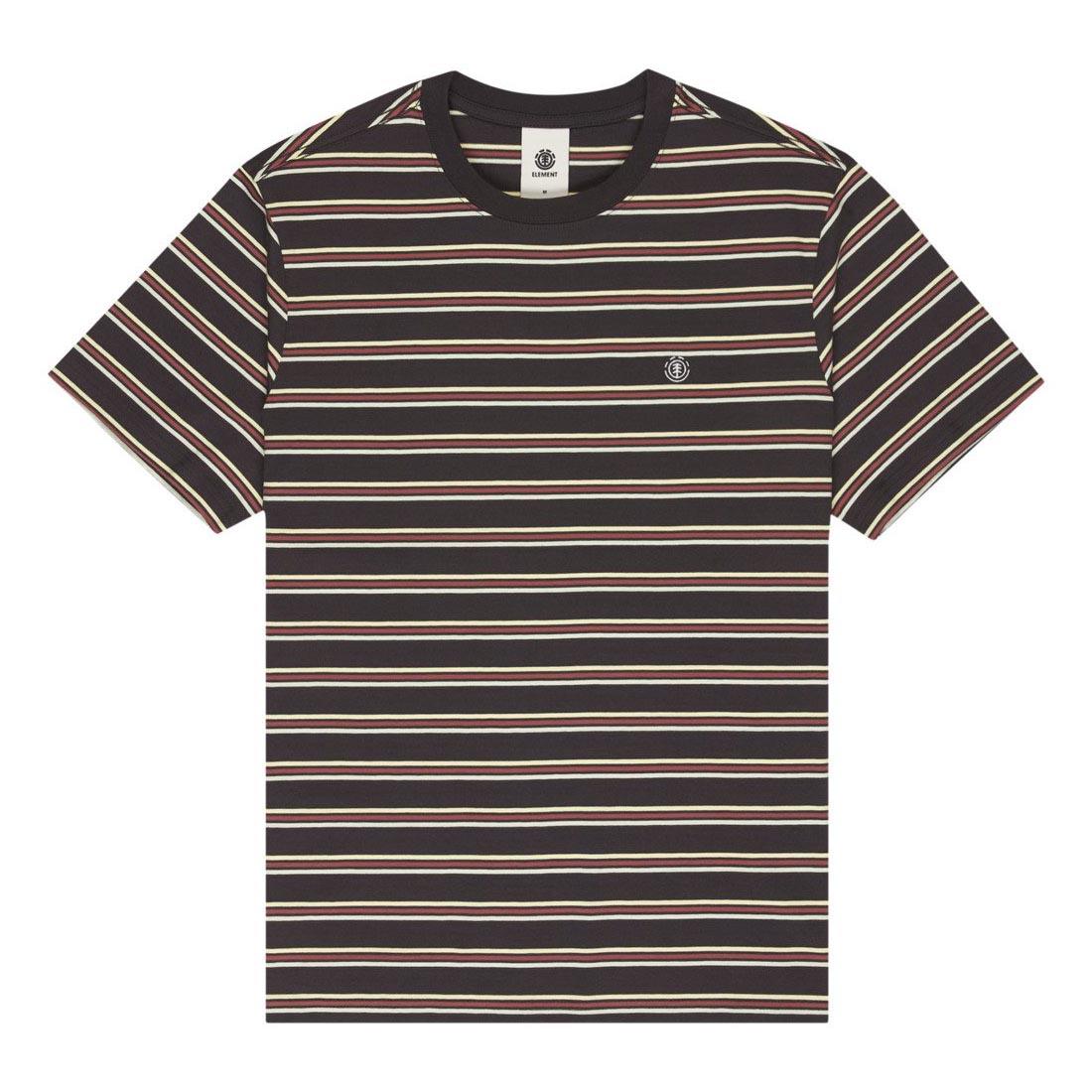 Element Icon Embroidery T-Shirt Off Black Washed Stripes