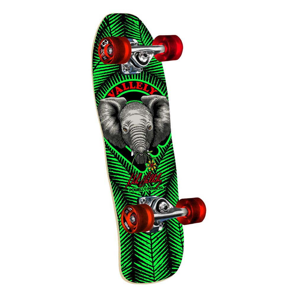 Powell Mini Vallely Baby Elephant Factory Complete Cruiser Skateboard Black Green 8.0"