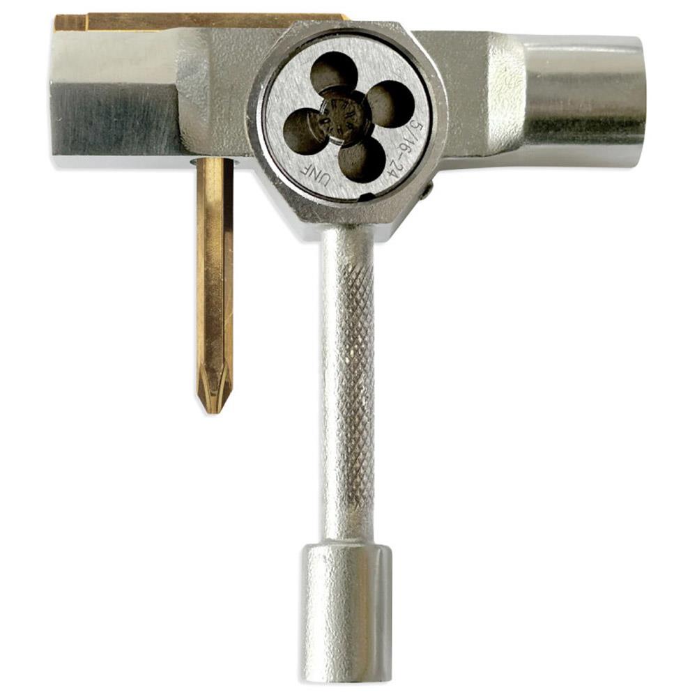 Slappy ST1 Skate Tool with Rethreader With Bearing Press Silver One Size