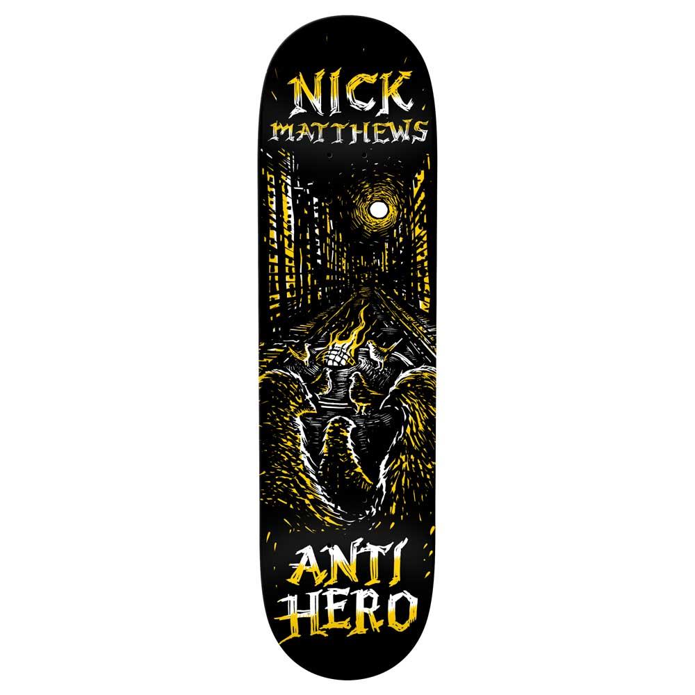 Anti Hero Skateboards Matthews Fireside Skateboard Deck Black 8.5"