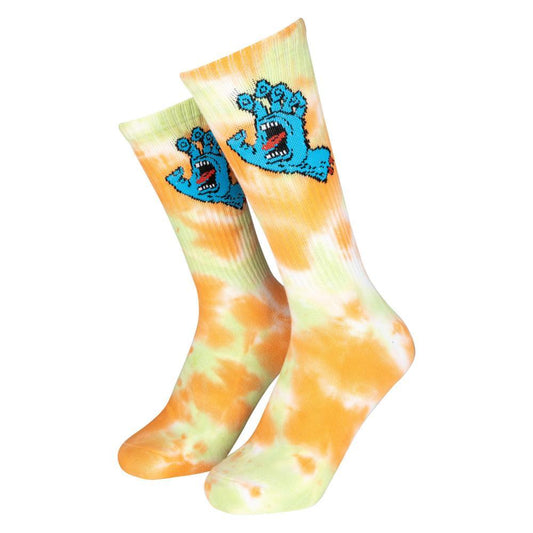 Santa Cruz Skateboards Screaming Hand Tie Dye Washed Apricot Socks UK 7-11 Adult