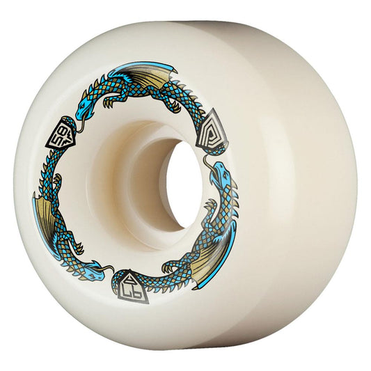 Powell Dragon Formula Skateboard Wheels 58mm x 33mm 97A RB2 Blue