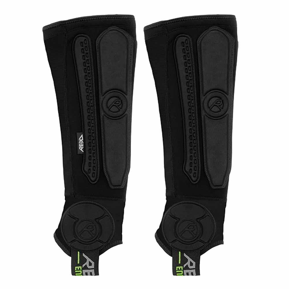 REKD Energy Covert Shin+Ankle Guards Black Long