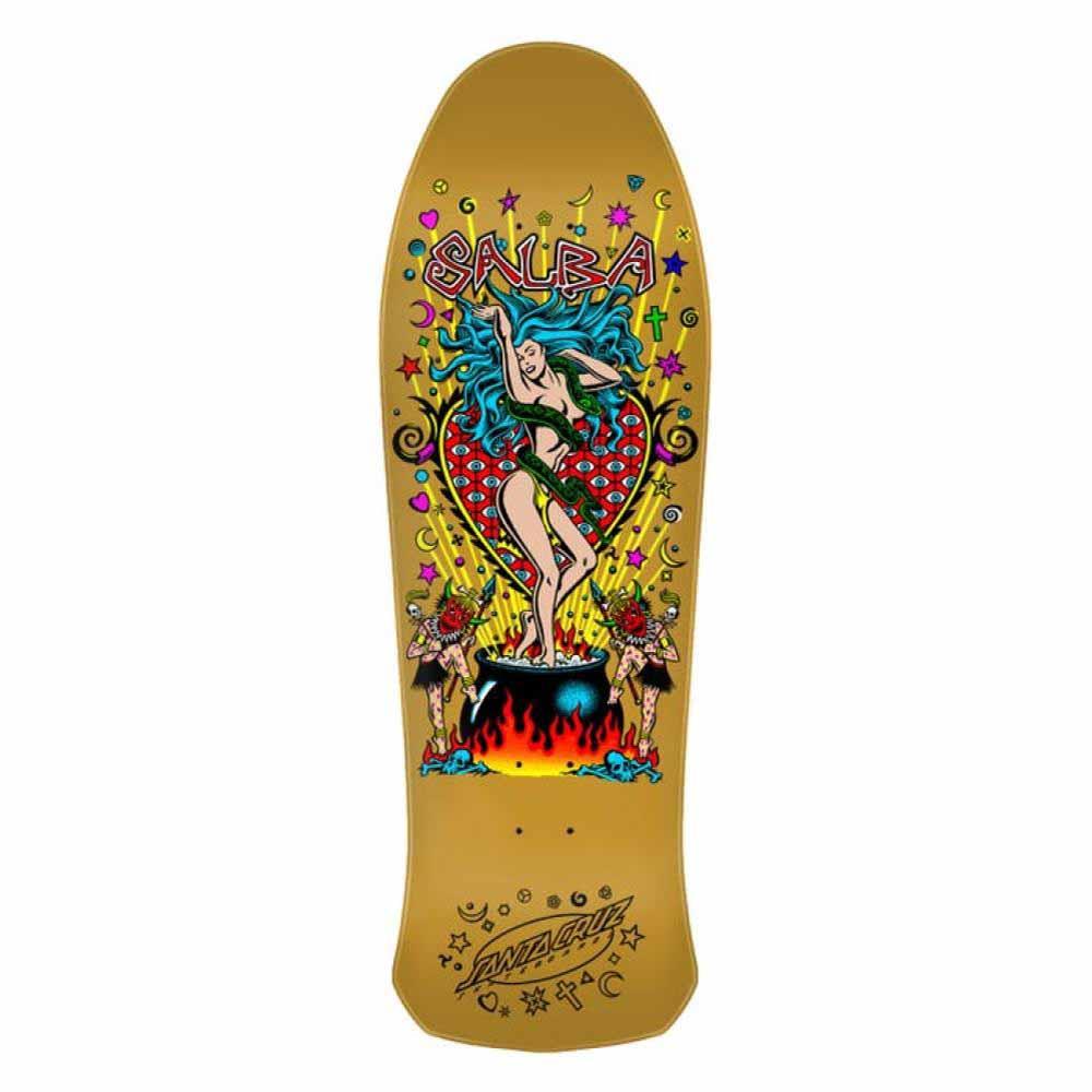 Santa Cruz Skateboard Deck Salba Witch Doctor Reissue Gold/Multi 10.4"