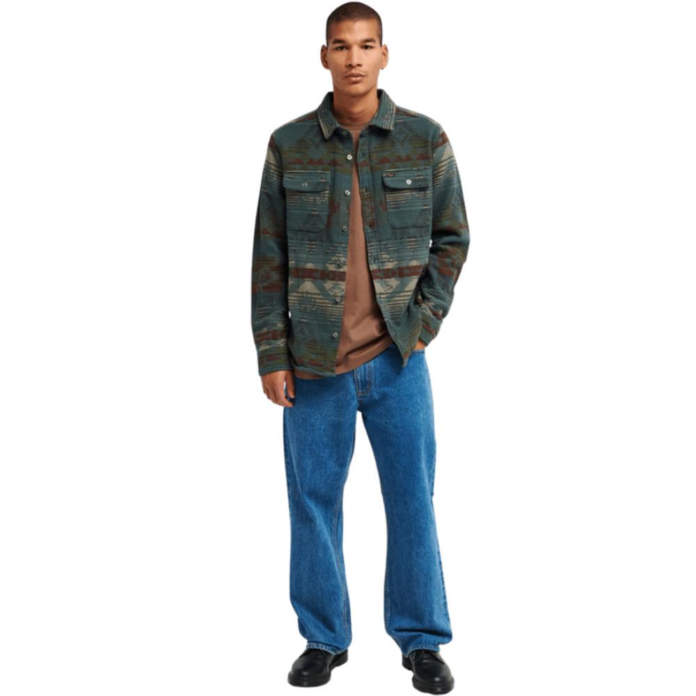 RVCA Dayshift Blanket Flannel Long Sleeve Shirt Hunter Green