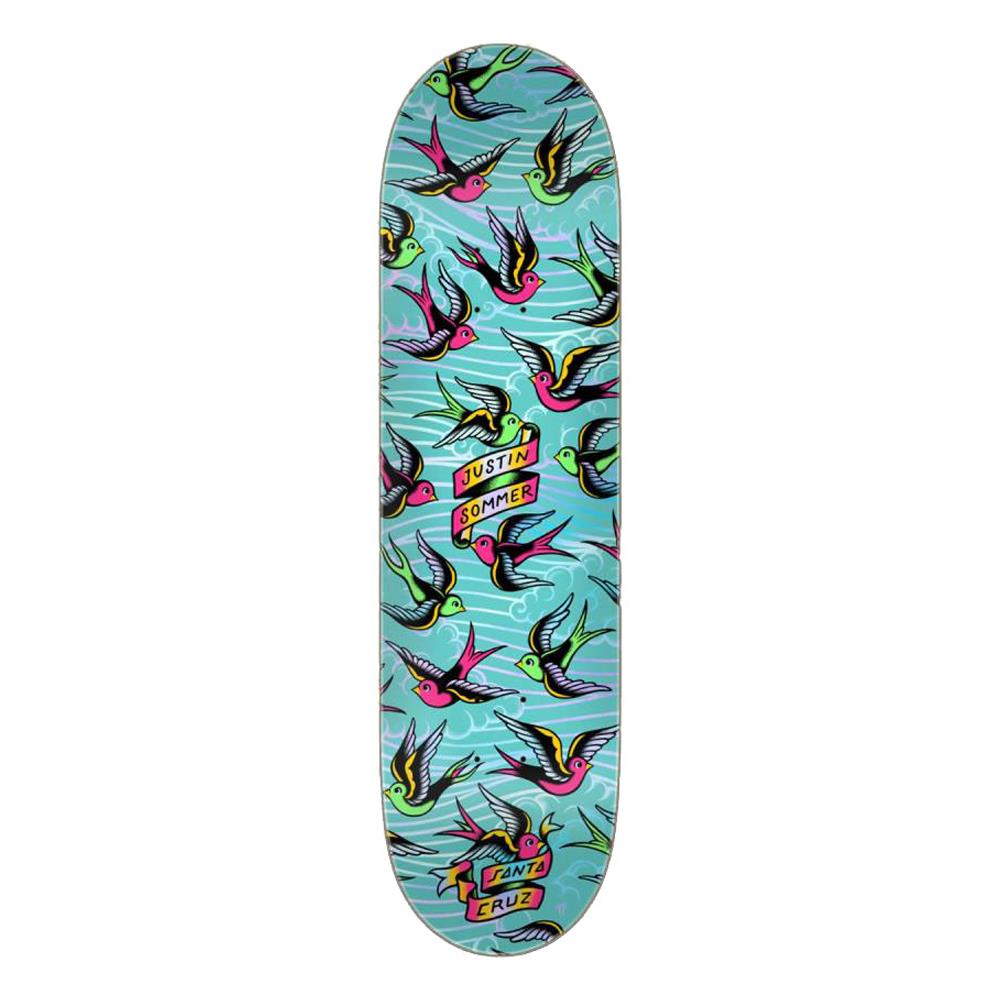 Santa Cruz Skateboard Deck Sommer Sparrows Pro Blue 8"