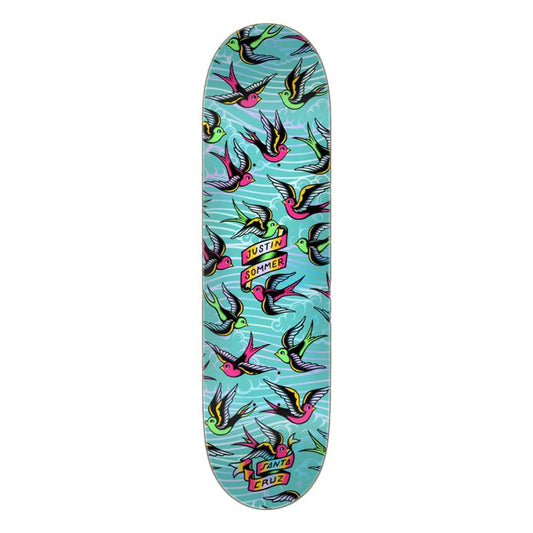 Santa Cruz Skateboard Deck Sommer Sparrows Pro Blue 8"