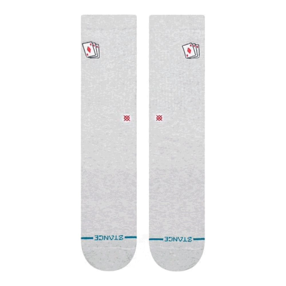 Stance Hit Me Crew Socks Heather Grey Large Uk7-11