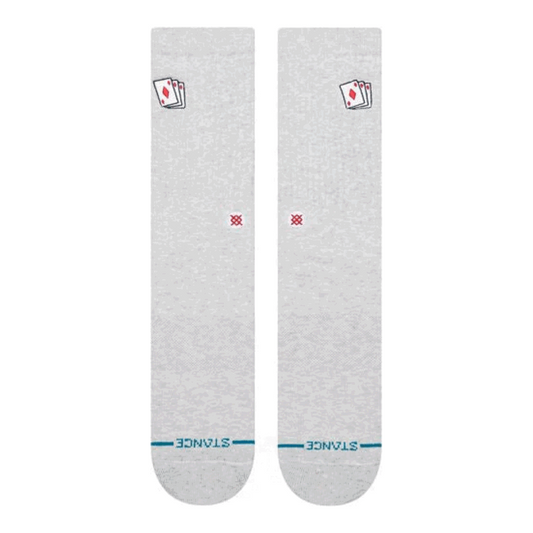 Stance Hit Me Crew Socks Heather Grey Large Uk7-11