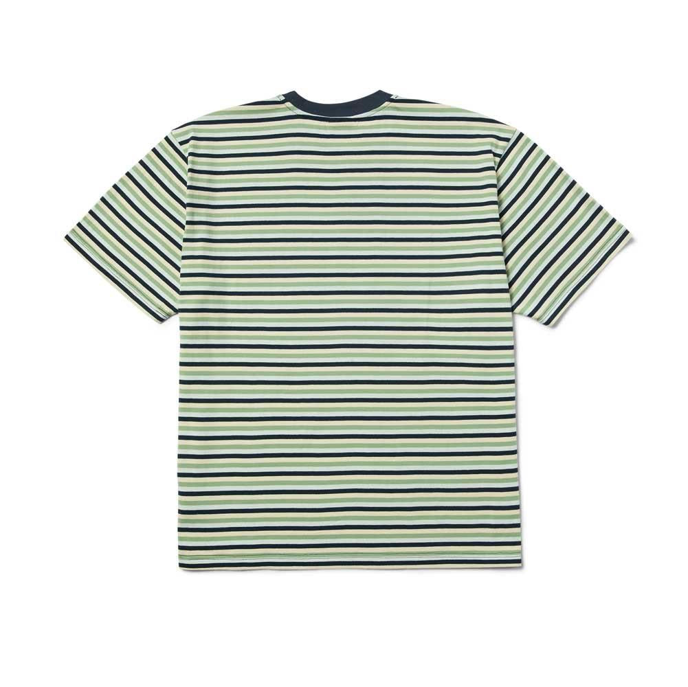 Huf Apollo Striped Short Sleeve Knit Boxy T-Shirt Blue