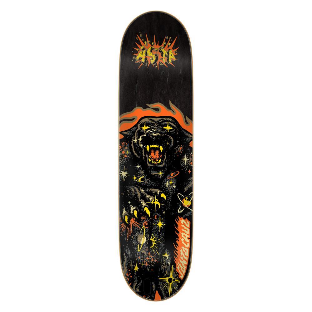 Santa Cruz Pro Skateboard Deck Asta Cosmic Cat Galaxy Black/Orange/Yellow 8"