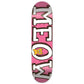 Meow Logo Skateboard Deck Pink 7.75"