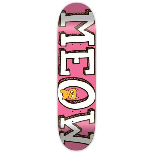Meow Logo Skateboard Deck Pink 7.75"