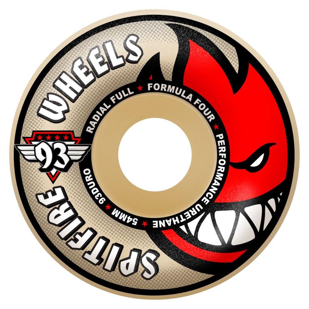 Spitfire F4 93 Radial Full Natural Skateboard Wheels 54mm
