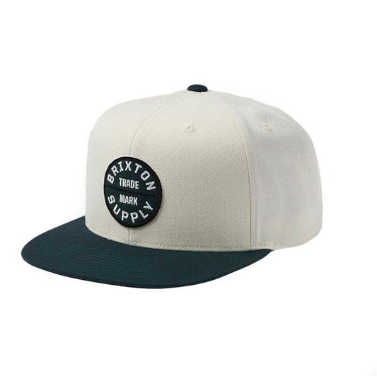 Brixton OATH III Snapback Cap Charcoal Off White One Size