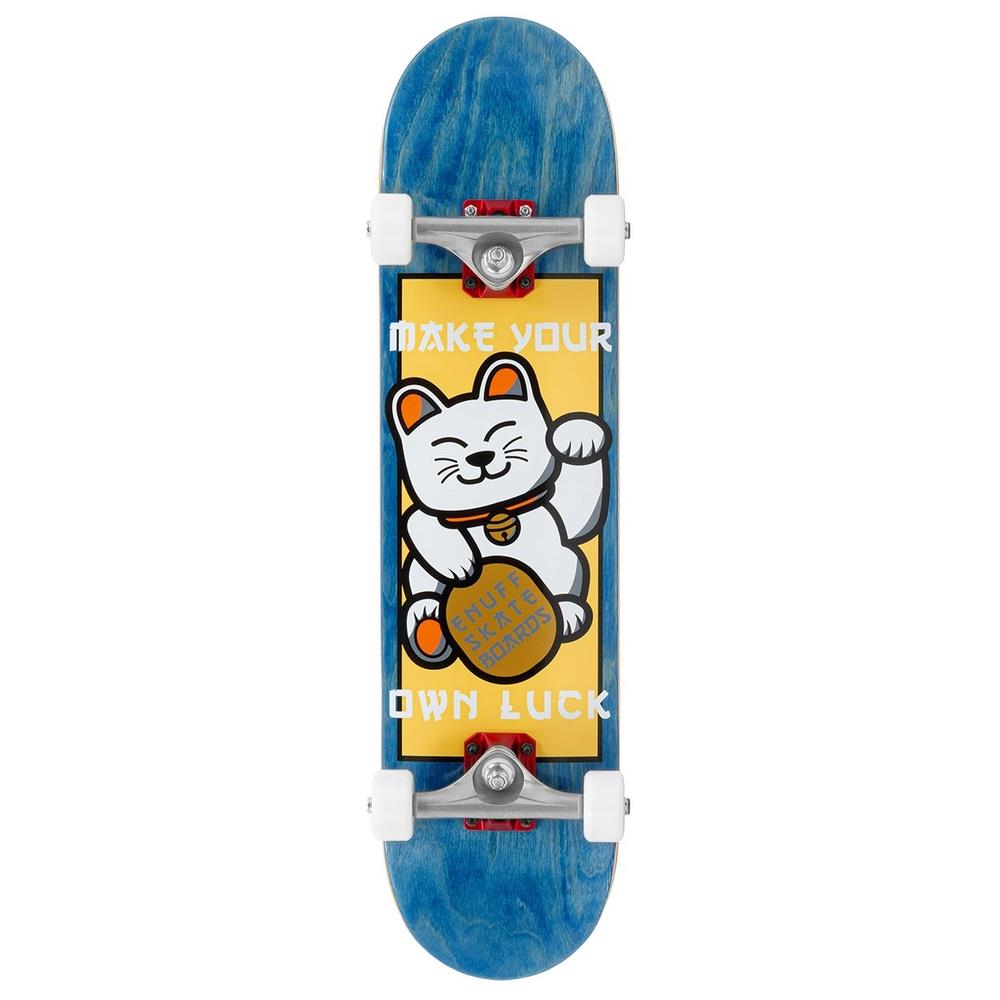 Enuff Lucky Cat Complete Skateboard 92A Medium Wheels Mini Blue 7.25"