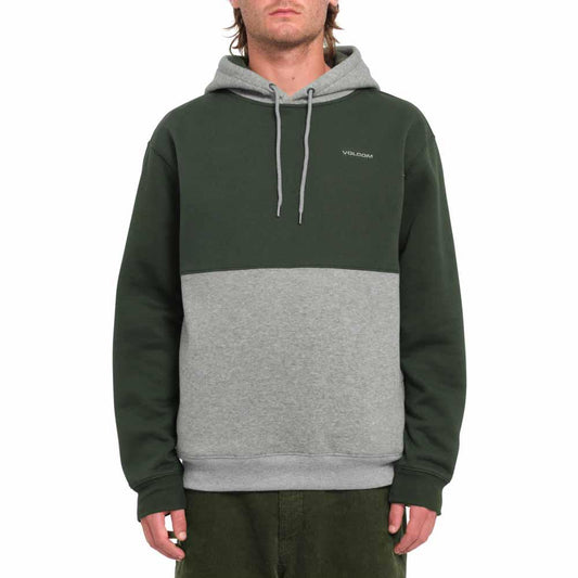 Volcom Divided Pullover Hooded Sweatshirt Dark Forest