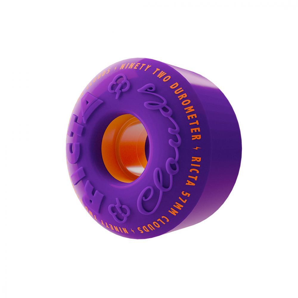Ricta Skateboard Wheels Clouds 92a Purple Orange 57mm