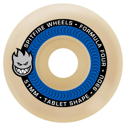 Spitfire Formula Four Tablets Skateboard Wheels 99DU Natural 51mm