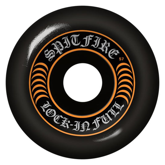 Spitfire Formula Four Skateboard Wheels Lock In Full 99DU Black 57mm