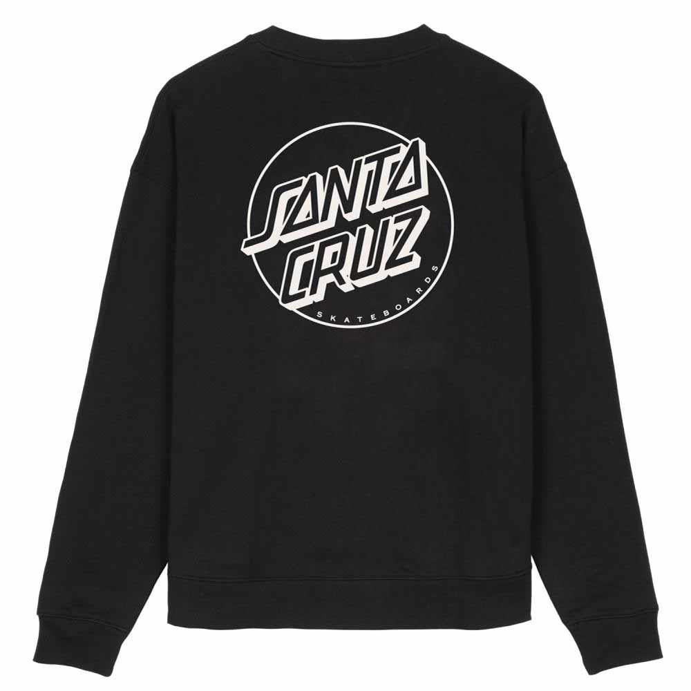 Santa Cruz All Gender Crewneck Sweatshirt Opus Dot Stripe AG Black