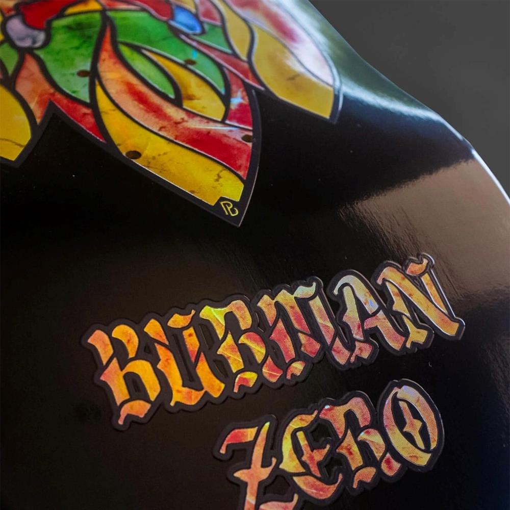 Zero Skateboard Deck Stained Glass Burman Black 8.5"