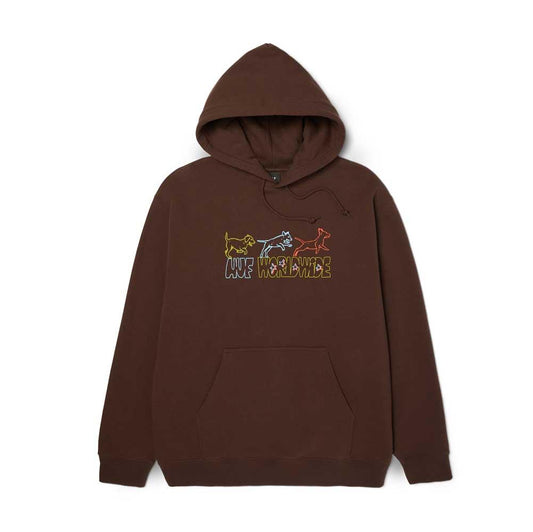 HUF Fetch Pullover Hooded Sweatshirt Chocolate