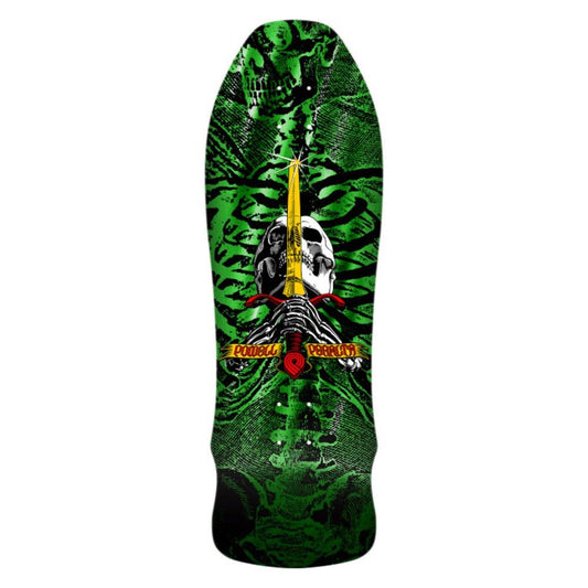 Powell Peralta Geegah 'Skull & Sword 08' Green Foil Skateboard Deck 9.75"