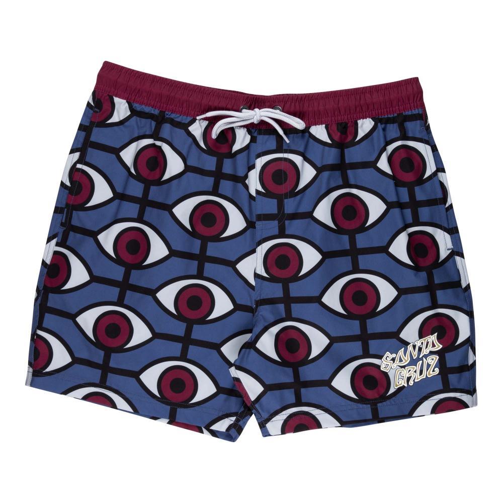 Santa Cruz Skateboards Swim shorts Salba Eyes Blue Red Multi