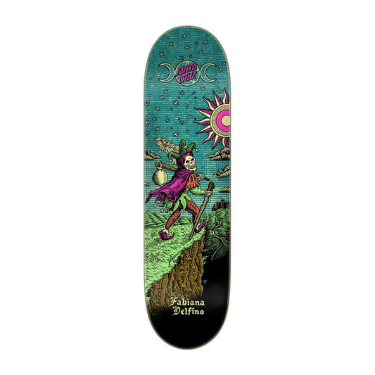 Santa Cruz Pro Skateboard Deck Delfino Tarot Remix FeelBase Multi 8.25"